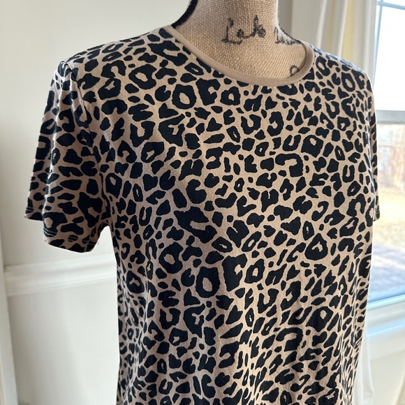 Zara high-low cotton T shirt | animal print - Picture 2 of 6